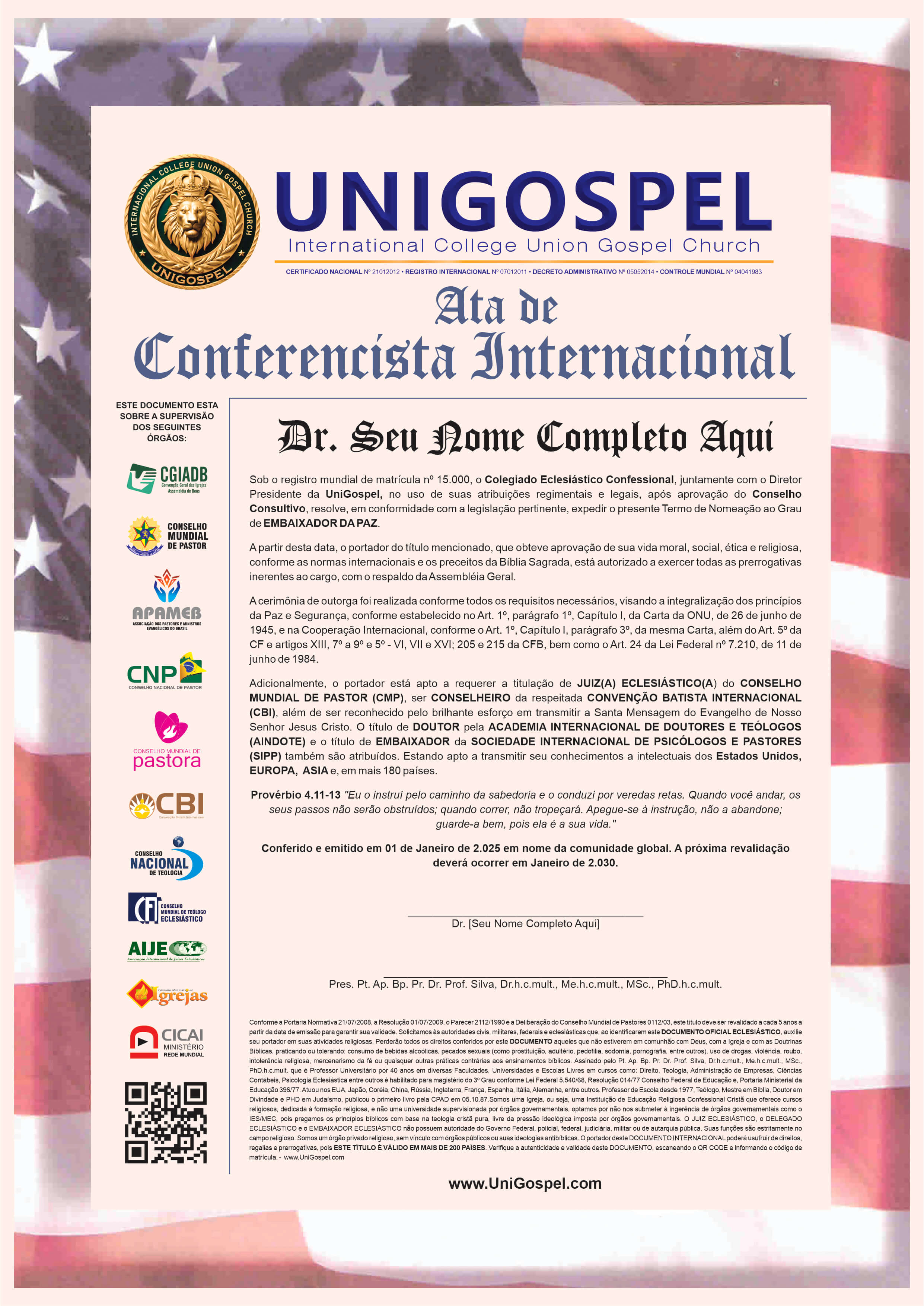 Ata de Conferencista Internacional