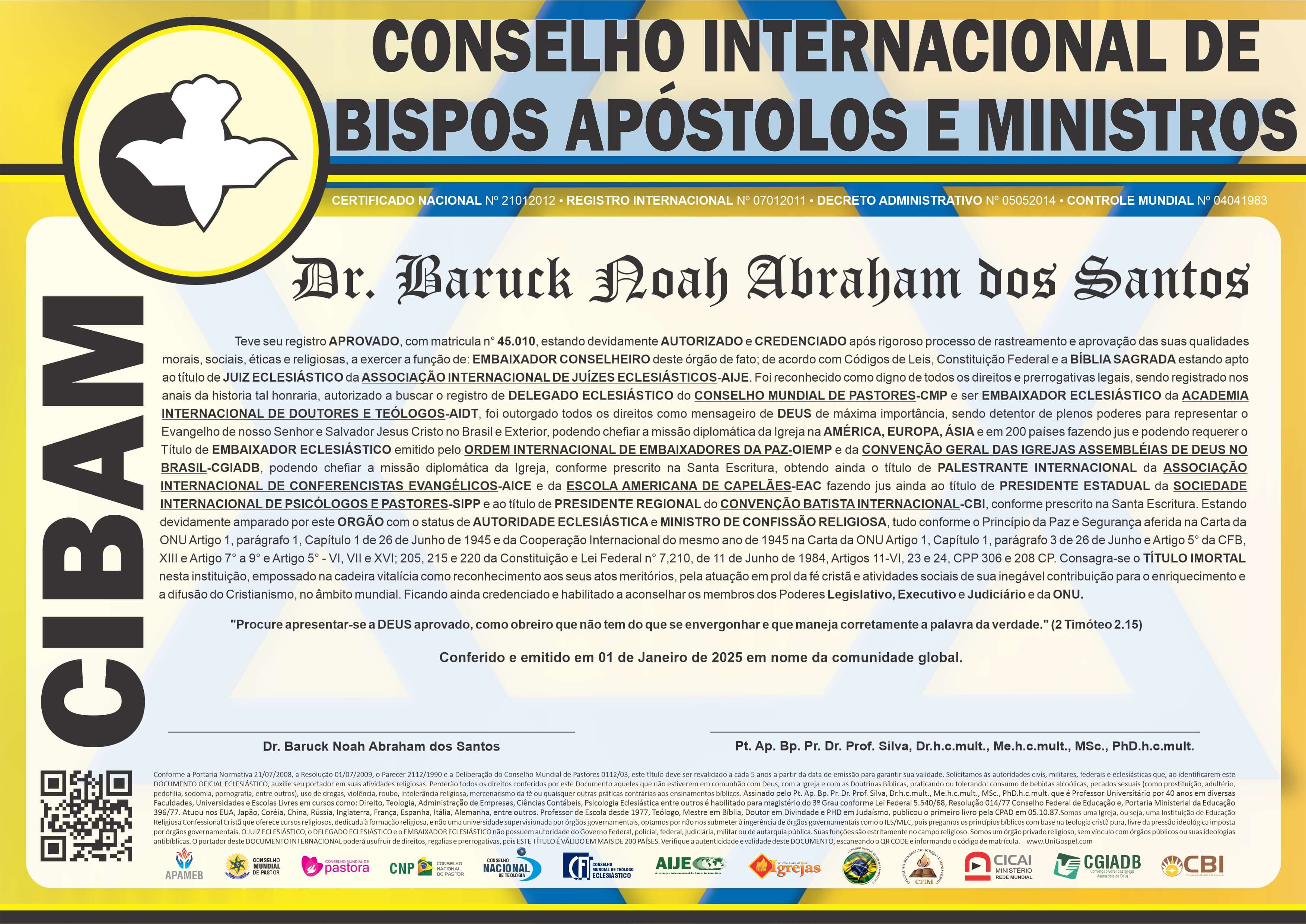 Conselho Internacional de Bispo, Apóstolos e Ministros