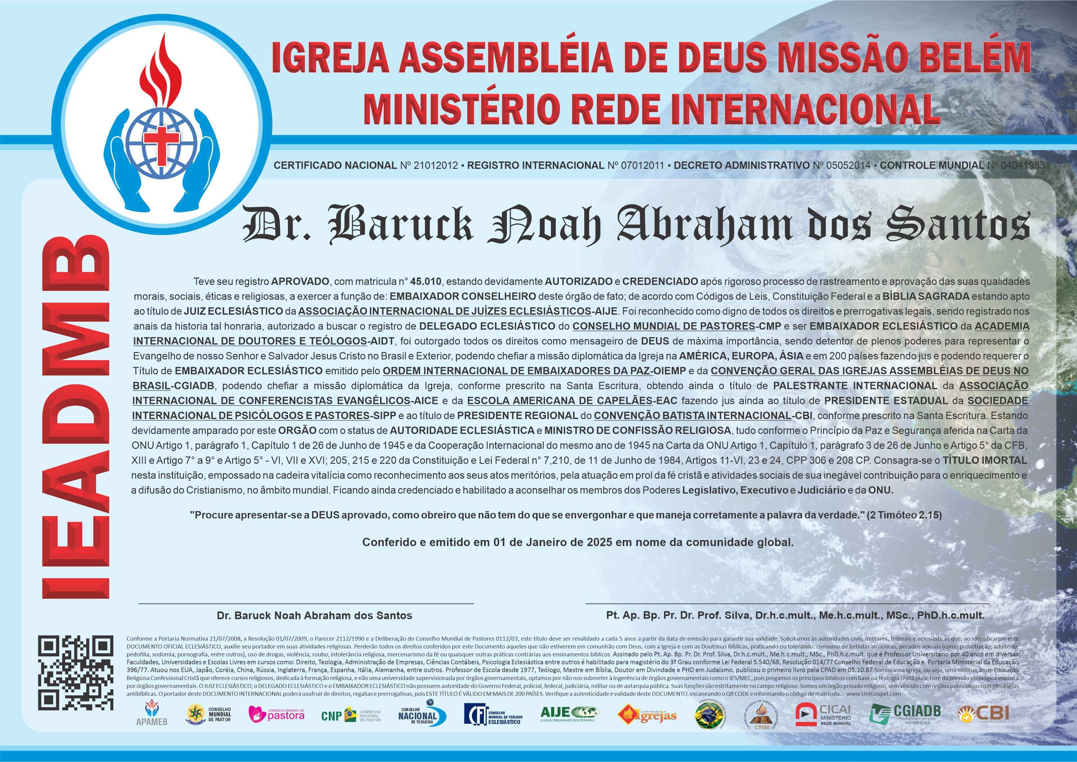 Igreja Assembleia de Deus Missão Belém Ministério Rede Internacional