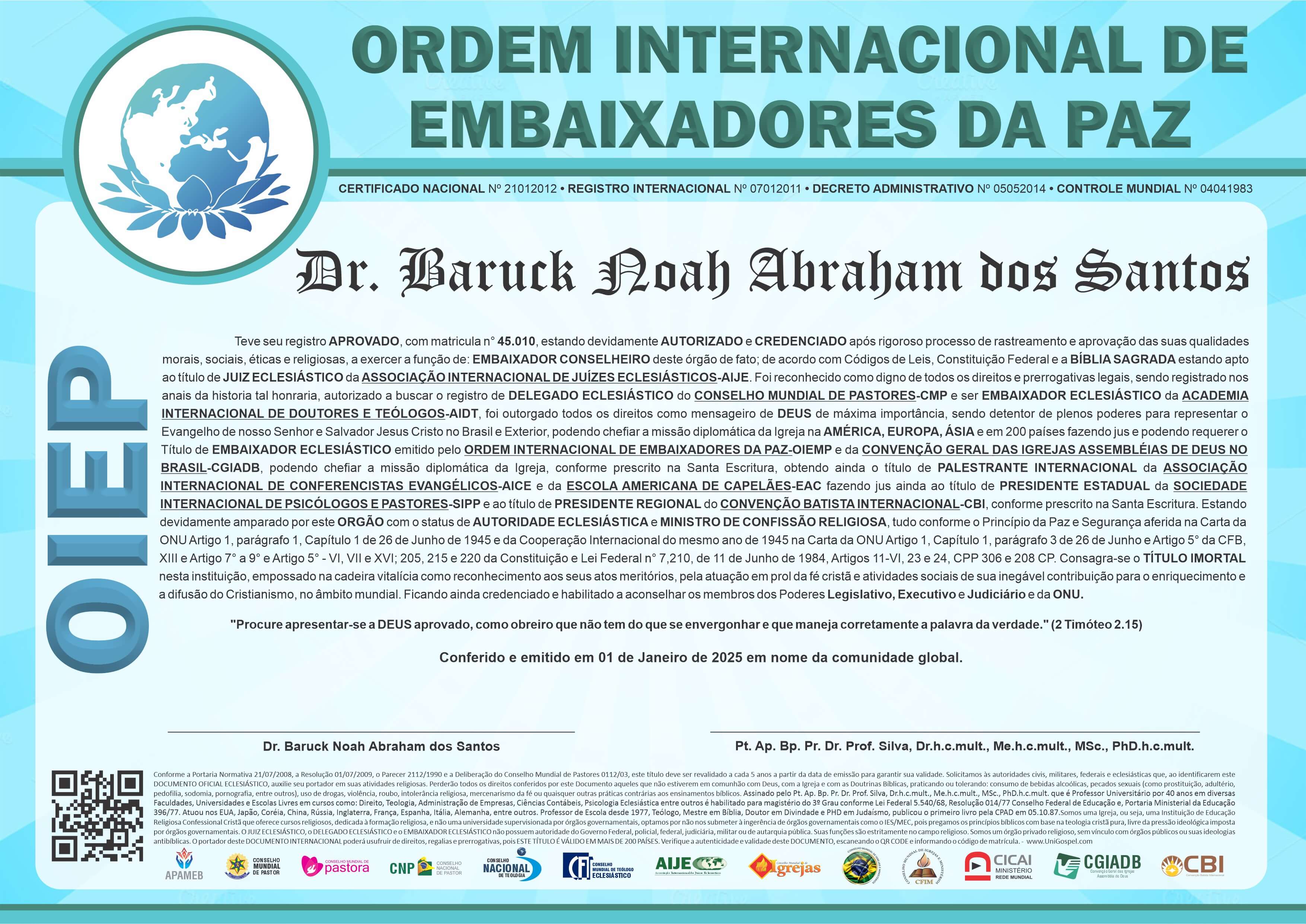 Ordem Internacional de Embaixadores da Paz